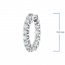 Серьги из белого золота с бриллиантами (изготовление)