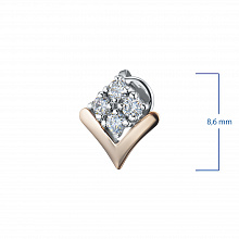 Пусеты из белого золота с бриллиантами (изготовление)