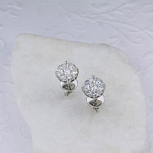 Серьги из белого золота с бриллиантами (изготовление)