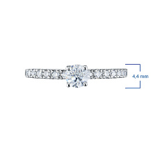 Кольцо из белого золота c бриллиантами