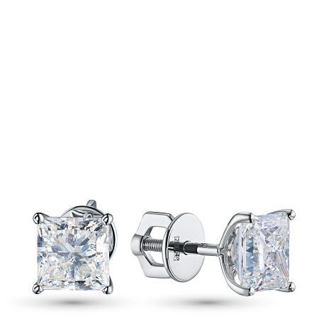 Пусеты из белого золота