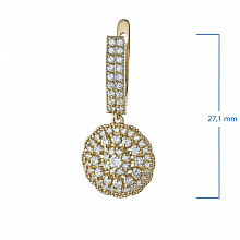 Серьги из желтого золота с бриллиантами (изготовление)