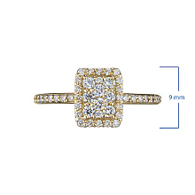 Кольцо из желтого золота с бриллиантами (изготовление)