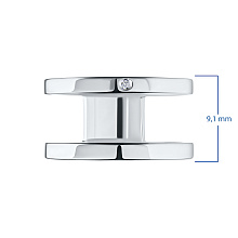 Обручальное кольцо из серебра с бриллиантом
