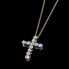 Подвеска из желтого золота c бриллиантами