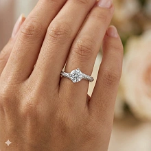 Кольцо из белого золота c бриллиантами