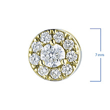 Классическая подвеска из желтого золота с бриллиантами