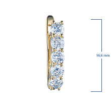 Серьги из желтого золота c бриллиантами