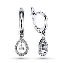 Серьги из белого золота с бриллиантами (изготовление)