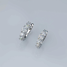Серьги из белого золота c бриллиантами