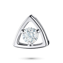 Классическая подвеска из белого золота с бриллиантом (изготовление)