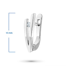 Серьги из белого золота с бриллиантом (изготовление)