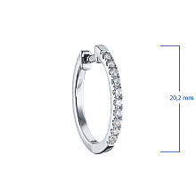 Серьги из серебра c бриллиантами