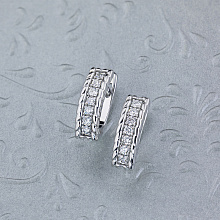 Серьги из белого золота с бриллиантами (изготовление)