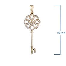 Подвеска из желтого золота с бриллиантами