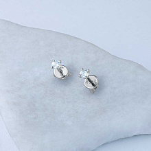 Пусеты из белого золота с бриллиантами