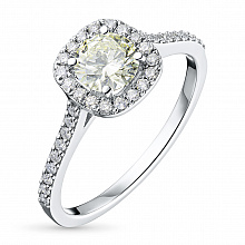 Кольцо из белого золота с бриллиантами (изготовление)