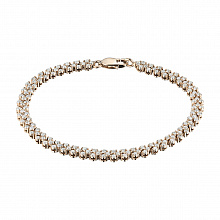 Браслет из красного золота с бриллиантами (изготовление)