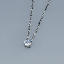 Подвеска из серебра с бриллиантом выращенным