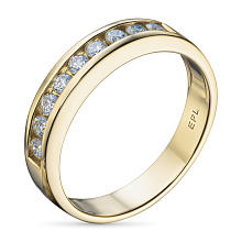 Кольцо из желтого золота c бриллиантами выращенными