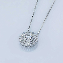 Подвеска из белого золота c бриллиантами