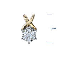 Подвеска из комбинированного золота (изготовление) с бриллиантами