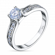 Кольцо из белого золота (изготовление) с бриллиантами