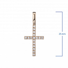 Подвеска из красного золота с бриллиантами (изготовление)
