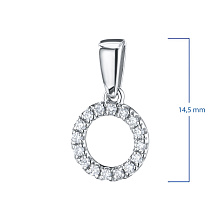Подвеска из белого золота с бриллиантами