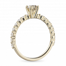 Кольцо из желтого золота с бриллиантами (изготовление)