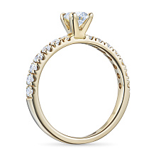 Кольцо из желтого золота c бриллиантами