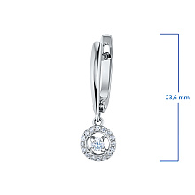 Серьги из белого золота с бриллиантами