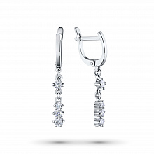 Серьги из белого золота с бриллиантами (изготовление)