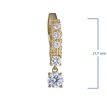 Серьги из желтого золота (изготовление) с бриллиантами