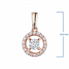 Подвеска из красного золота с бриллиантами (изготовление)