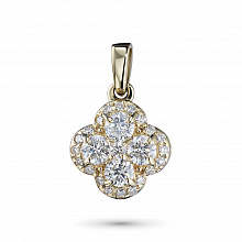 Подвеска из желтого золота с бриллиантами (изготовление)