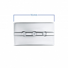 Запонки из серебра с бриллиантом (изготовление)