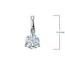 Подвеска из белого золота с бриллиантом (изготовление)