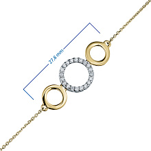 Браслет из комбинированного золота c бриллиантами