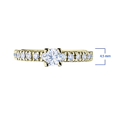 Кольцо из белого золота с бриллиантами