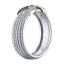 Классическое кольцо из белого золота с бриллиантами (изготовление)