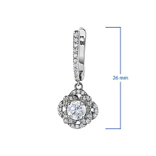 Серьги из белого золота с бриллиантами