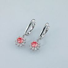 Серьги из белого золота (изготовление) с бриллиантом