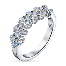 Кольцо из белого золота c бриллиантами