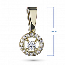 Подвеска из желтого золота с бриллиантами (изготовление)