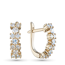 Серьги из желтого золота c бриллиантами