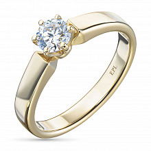 Кольцо из желтого золота (изготовление) с бриллиантом