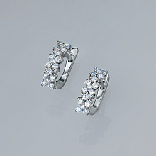 Серьги из белого золота c бриллиантами