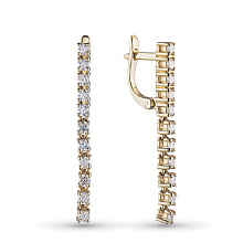 Серьги из желтого золота (изготовление) с бриллиантами