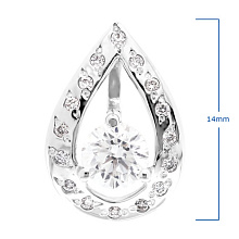 Подвеска из белого золота c бриллиантами